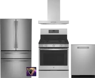 4 Piece Package Includes Refrigerator, Range, Hood And Dishwasher